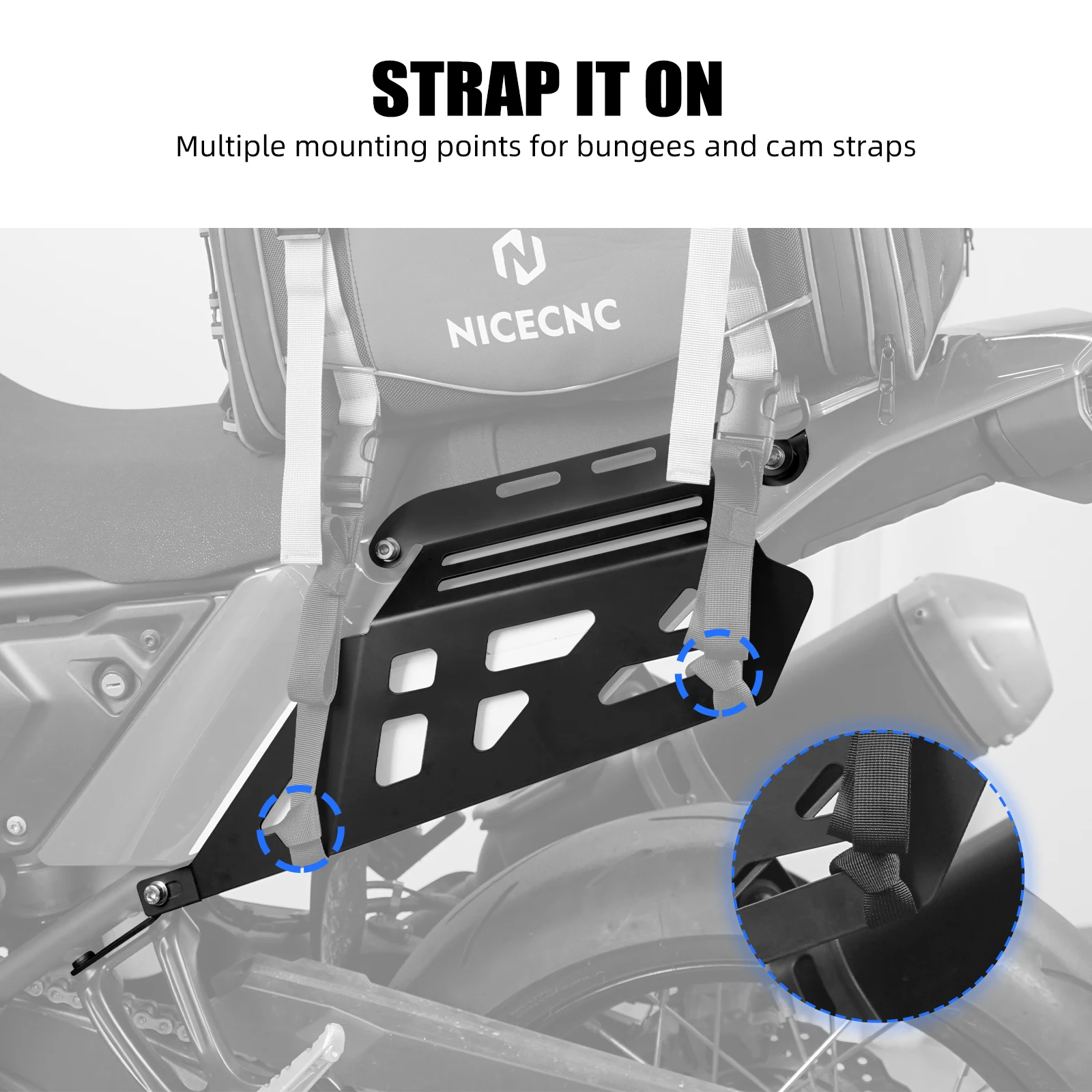 For Yamaha Tenere 700 XTZ700 XTZ07 2019-2024 Side Luggage Cargo Bracket Passenger Rear Grab Handle Bar Rail TENERE700 XTZ 700