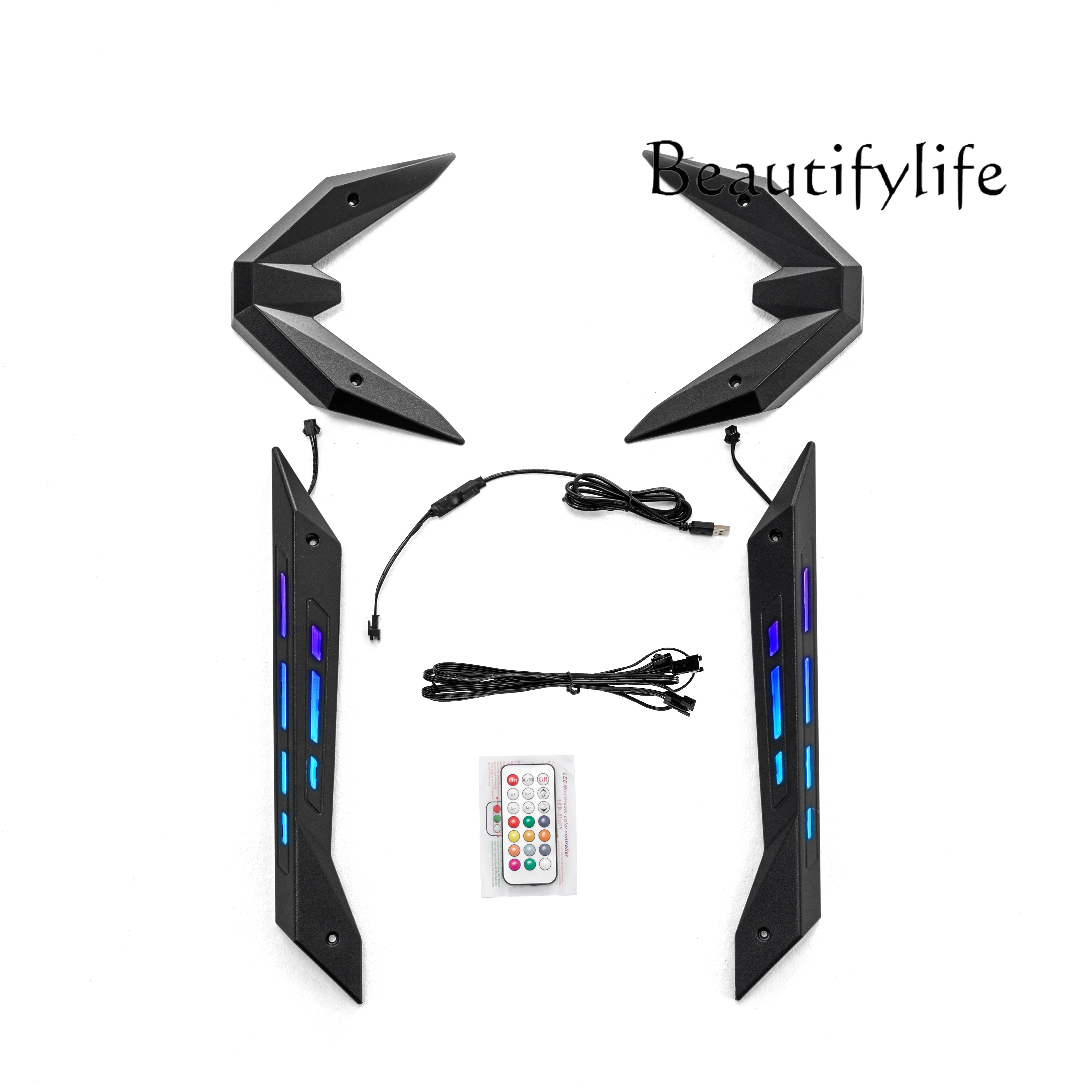 Gaming computer desk accessories light strip RGB light effect ABS material armor accessories digital accessories