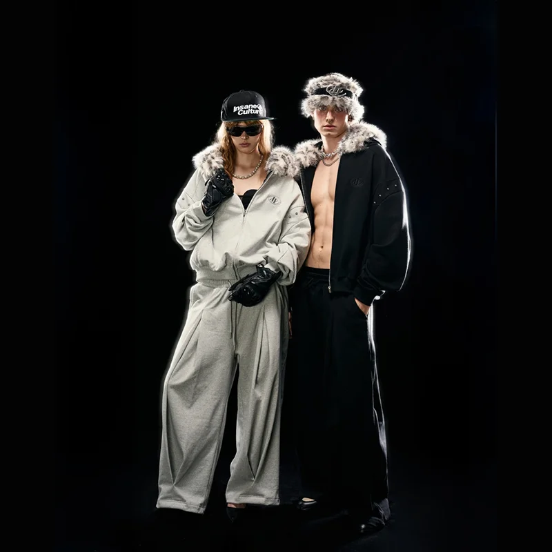 التطريز إلكتروني برشام تصميم عارضة فضفاض مرونة الخصر بنطال ذو قصة أرجل واسعة Y2K الهيب هوب الرجال النساء أزياء مريحة الشارع الشهير #4