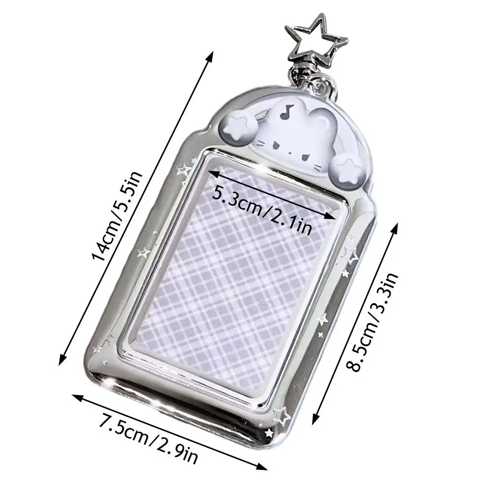 Cute Cat Rabbit ID Campus Card Holder Korean Stars Album Photocard Holder 3Inch Bass Pendant Photo Storage Case Protection Cover