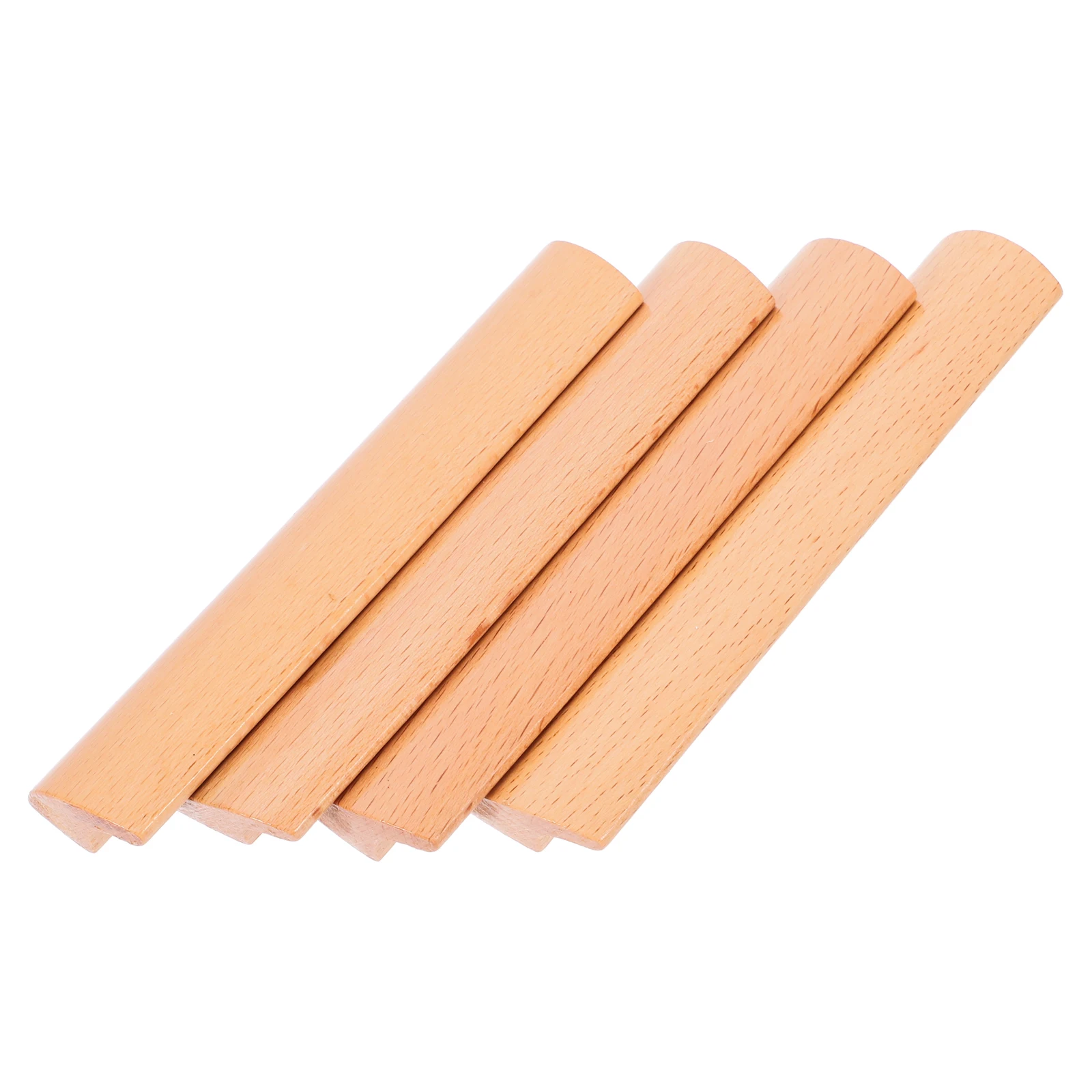 

4Pcs Wooden Cabinet Handles Natural Wood Drawer Pulls Ergonomic Grip Door Handle for Kitchen Wardrobe Furniture