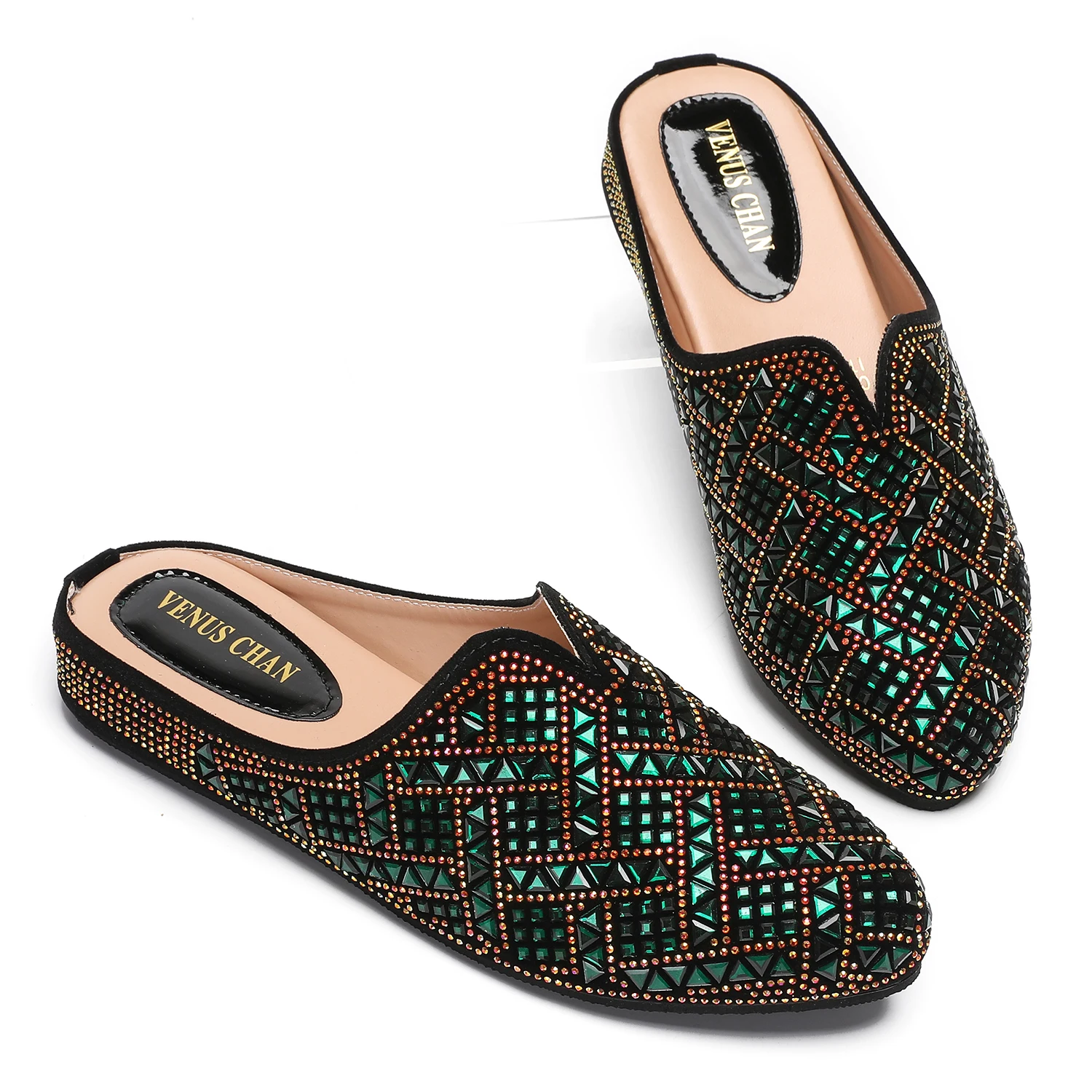 

Лидер продаж, милая итальянская женская обувь, украшенная стразами, роскошная обувь, женские нигерийские вечерние туфли на плоской подошве