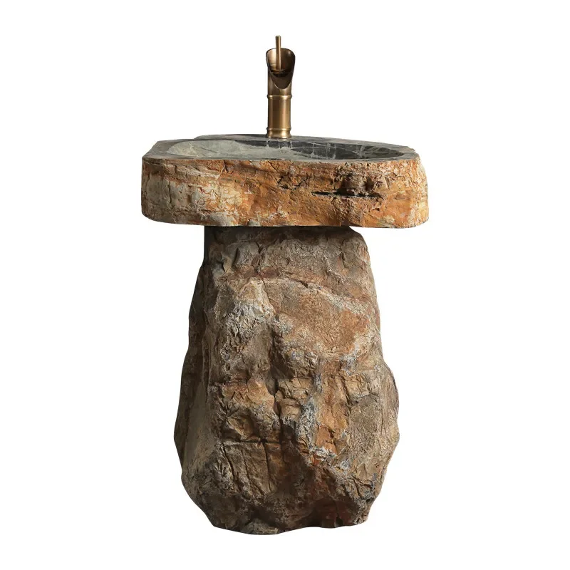 xx-Stone Wash Basin Outdoor Courtyard Floor-to-ceiling Mop Pool Column Basin Household Balcony Stone Sink