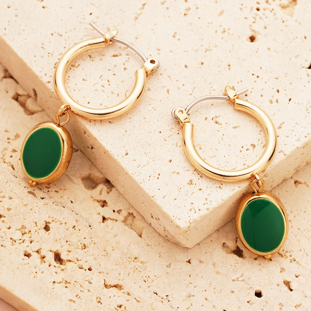 Christmas Earrings Green Summer Bling Teardrop Women's Rhinestone Crystal Elegant Drop Dangle Hoop for Girls Free Shipping Item