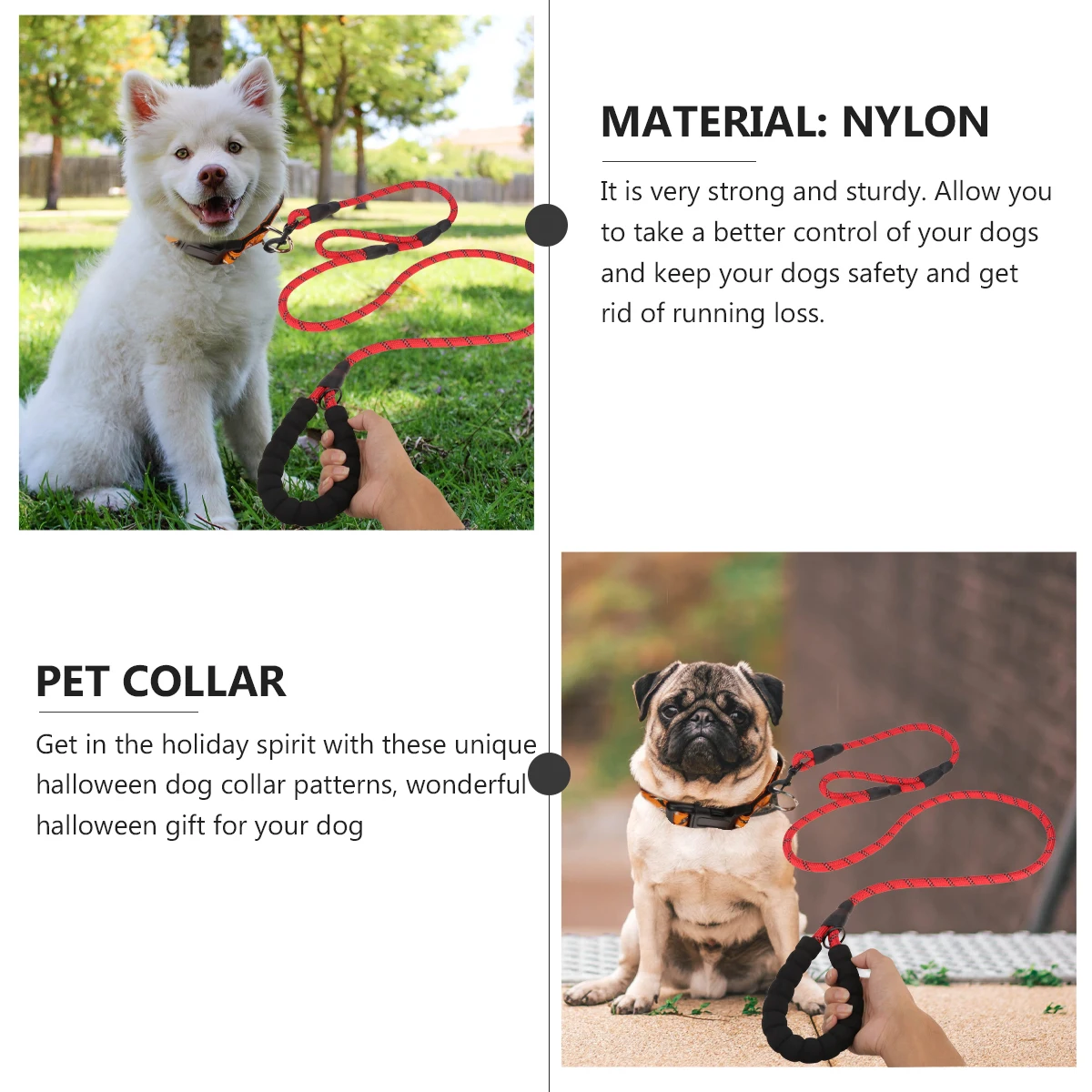 

Dog Traction Rope Reflective Leash for Small Dogs Pet Hauling Red Puppy Training Tow Rope Pet Supply Dog Pulling Strap
