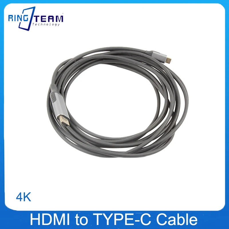 

4K USB-C Adapter Type-C to HDMI-compatible Cable Type C 3.1 Hub USB C to HD-MI Converter for MacBook Huawei Samsung Galaxy S9 S8