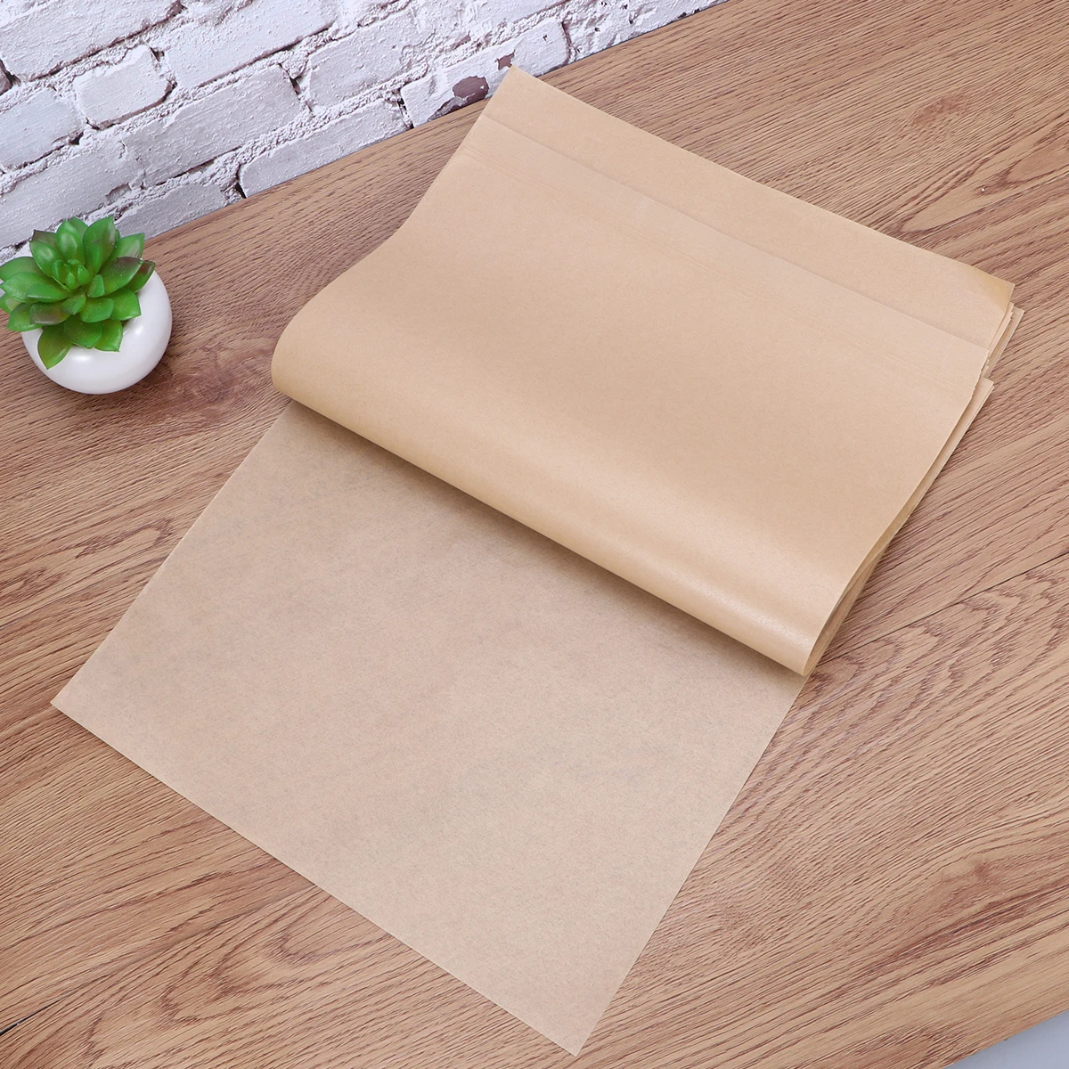 

100pcs 25X35Cm Silicone Baking Paper Oven Unbleached Sheets Non-Stick Disposable Heat Resistant Cookie Pan Lining Double Sided
