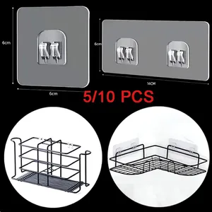 Hook Sticker mà không cần may nhà trong suốt acrylic sticker tự động mạnh mẽ móc phòng tắm nhà bếp cabela cabide tường treo kệ 6 Bán hàng chính Acrylic Cabids - №2