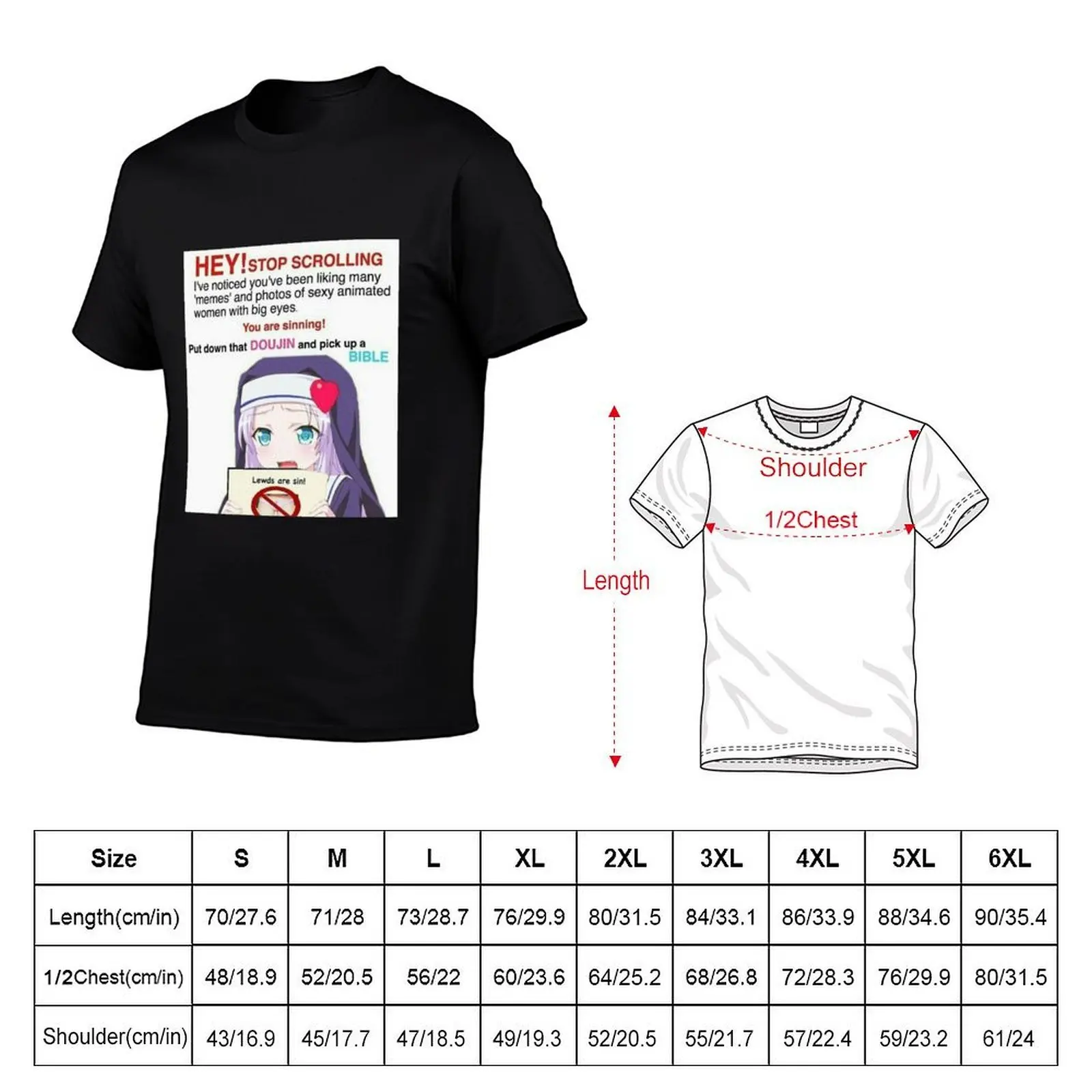 Dont lewd T-Shirt topping anime stuff black t shirts for men