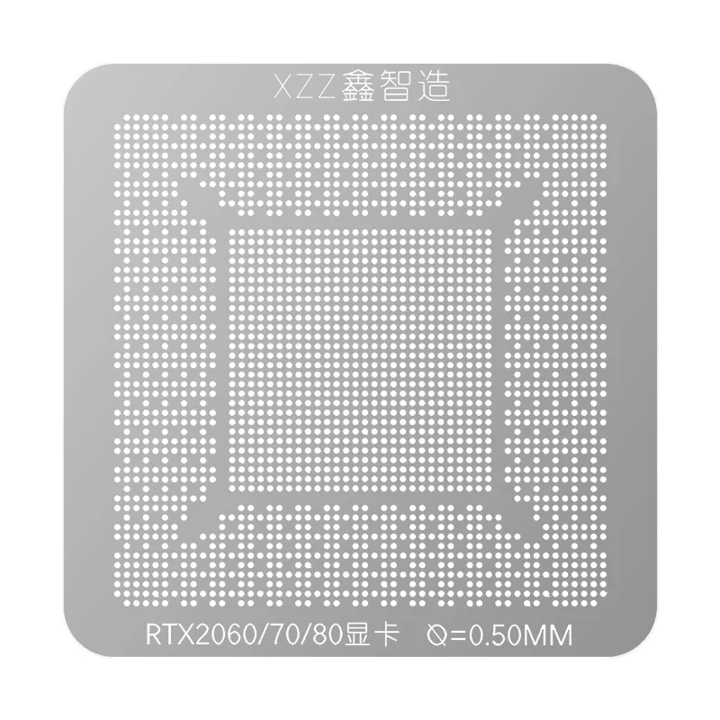 BGA Reballing Stencil RTX1060 RTX2060 RTX2070 RTX2080 RTX3060 RTX1050 scheda grafica INTEL NVIDIA ATI Video chip Tin Steel Mesh