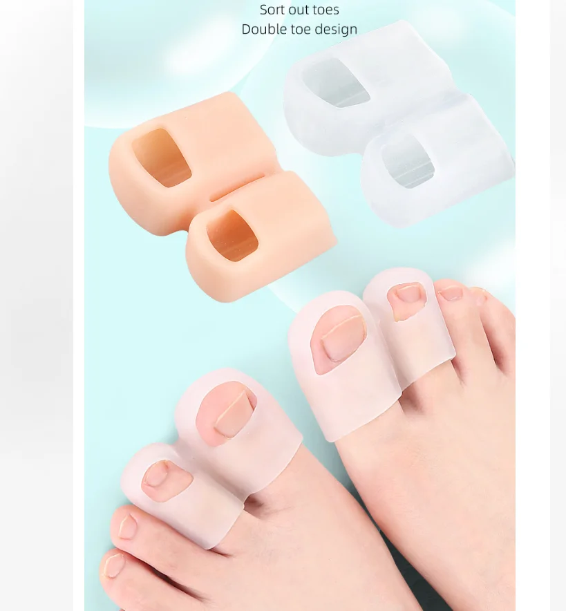 1/2Pairs Toe Separator Hammer Toe Corrector Bunion Protector Silicone Gel Bunion Protector Bunion Protector Fingers Splint
