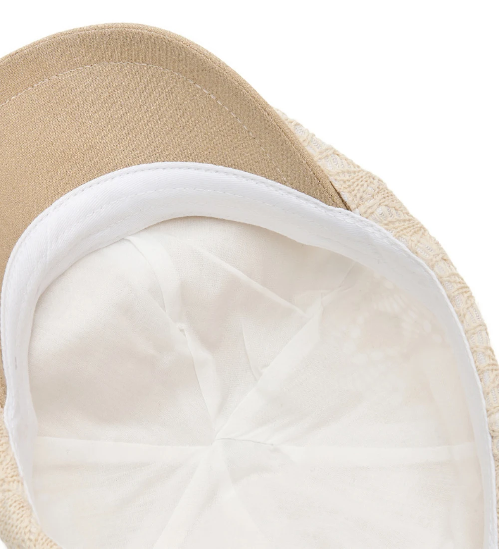 HT5111 Herren- und Damen-Baskenmützen Vintage Künstler-Malermütze Atmungsaktive Strick-Ivy-Kappe für Frauen Frühling Sommer Achteckige Baskenmütze – Detail 5