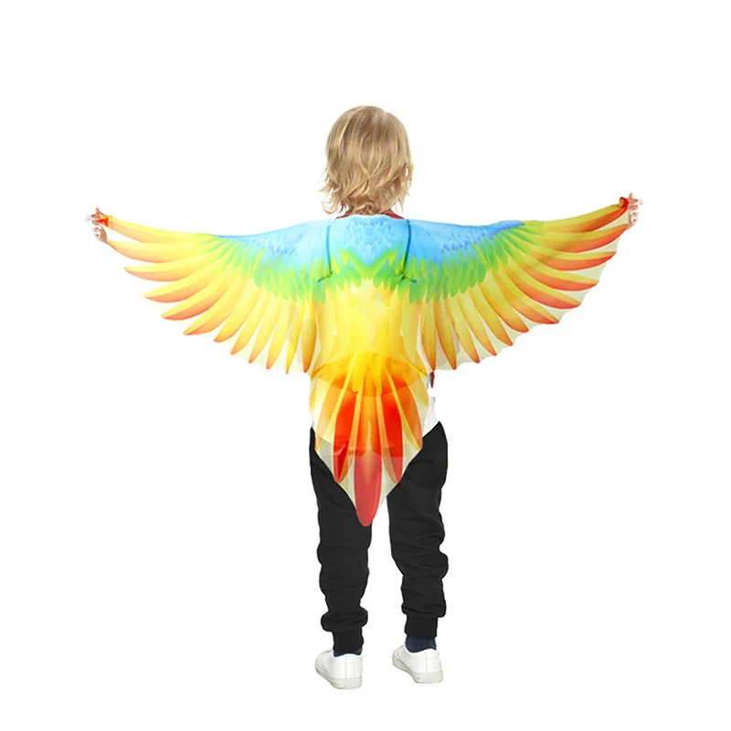Vogel-Kostuum-Papegaaienvleugels Voor Kinderen Met Vogel Hoofdbanden Jongens Meisjes Adelaar Verkleedcape Halloween Feest Gunsten Geschenken