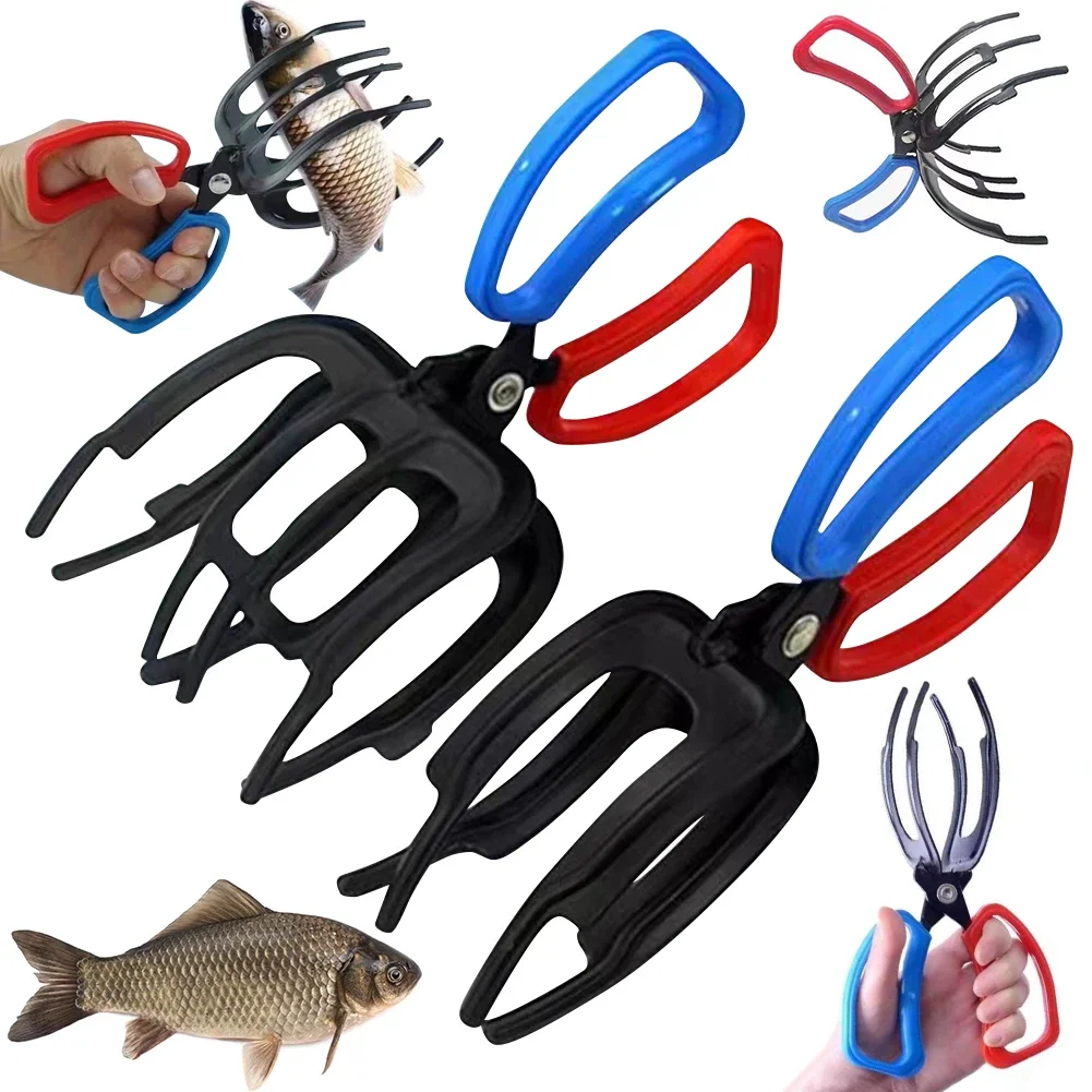 2/3 Claw Angling Fishing Pliers Multifunctional Fish Controller Tongs ABS Fish Body Catcher Fishing Tools Tackle Red de pesca