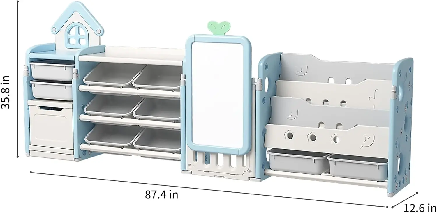 Organizzatore di archiviazione |   Armadietto portaoggetti con libreria a 3 livelli, scaffale portaoggetti e tavolo da disegno, a forma di L regolabile |   Conservazione e Organiza