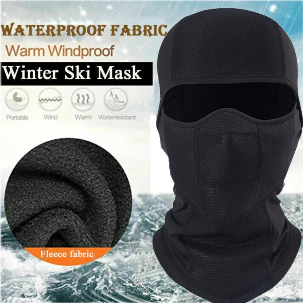 

Winter Thermal Fleece Balaclava Hood Windproof Ski Full Face Mask Windproof And Outdoor Cold-Proof Warm Hat For Cold Weather
