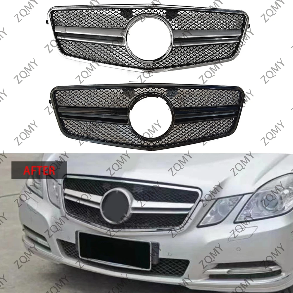 Front Bumper Grille Centre Radiator Grid Grill For Mercedes Benz E-Class W212 E300 E400 E200 E350+ 2009 2010 2011 2012 2013