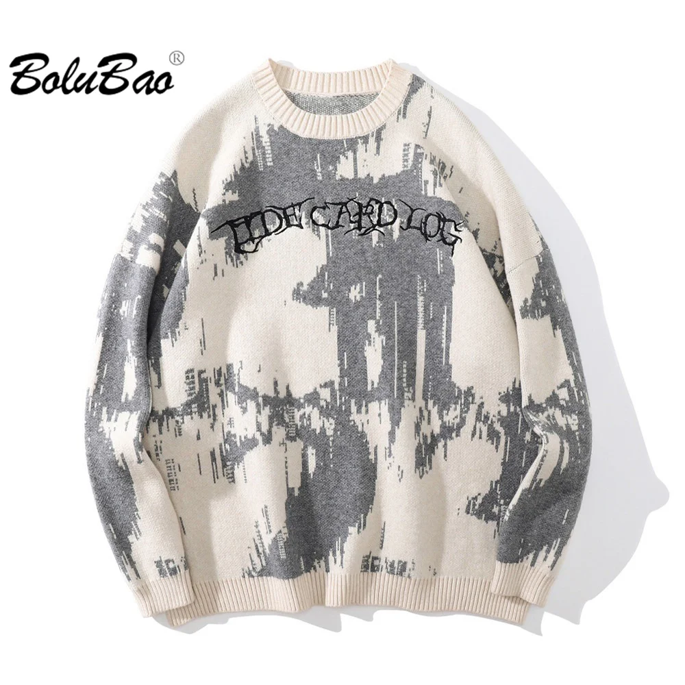 Bolubao Outdoor Casual Sweater für Männer Monogramm Stickerei Slim Fit Mode Top hochwertige Design Hot Sweater für Männer