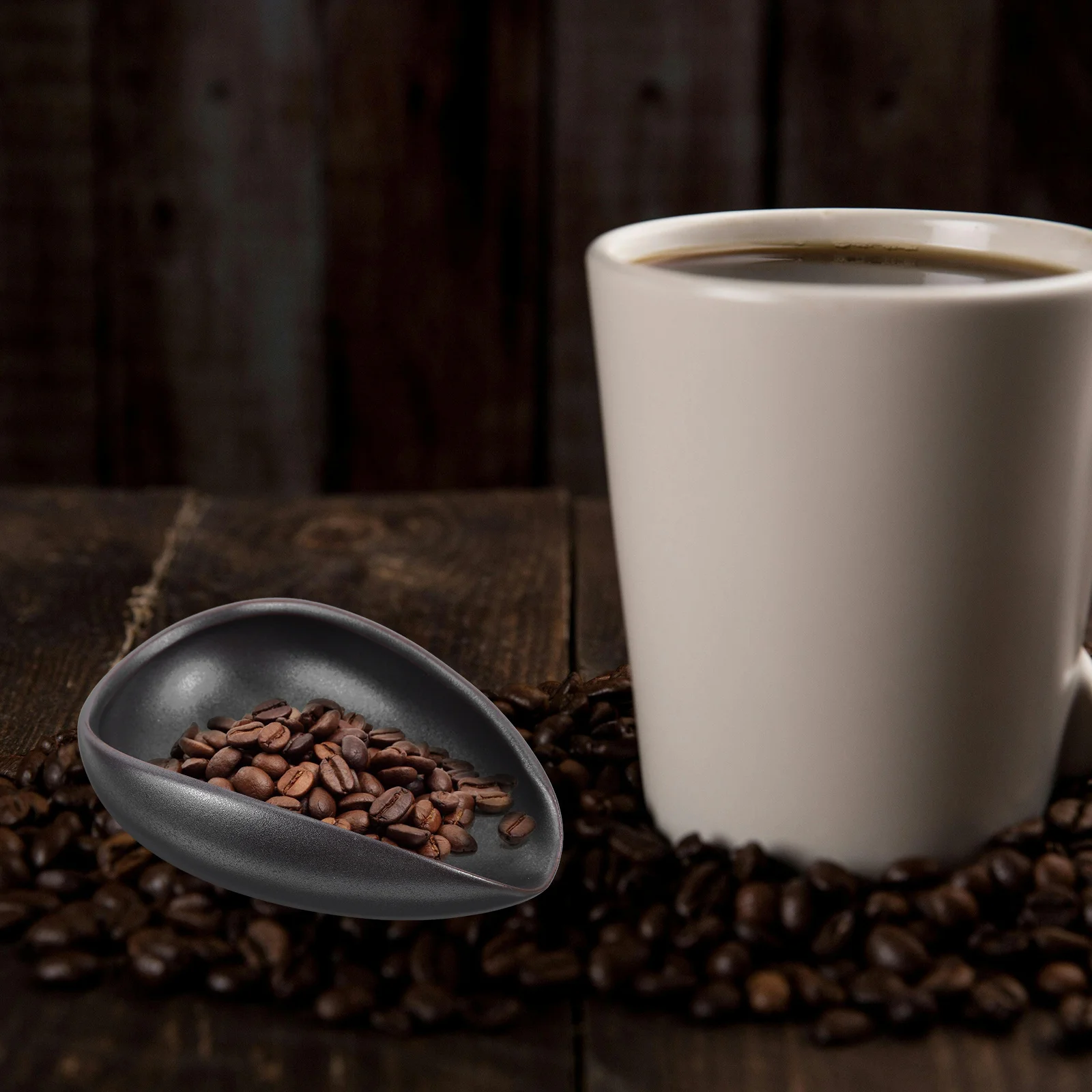 

Household Coffee Bean Ceramic Dosing Tray Multi-Use Coffee Beans Weighing Spoon Cup Dosing Scoop Bean Container