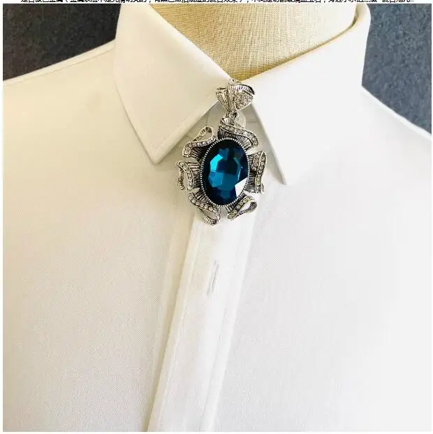 

Original Retro Groom's Tie, Fashionable Men's Metal Tie, Hairstylist's Gemstone Tie