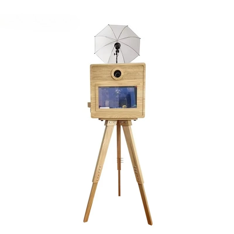 Wooden Photo Booth Vintage Country Style Buy a Photo Booth Machine with Photo Booth Props