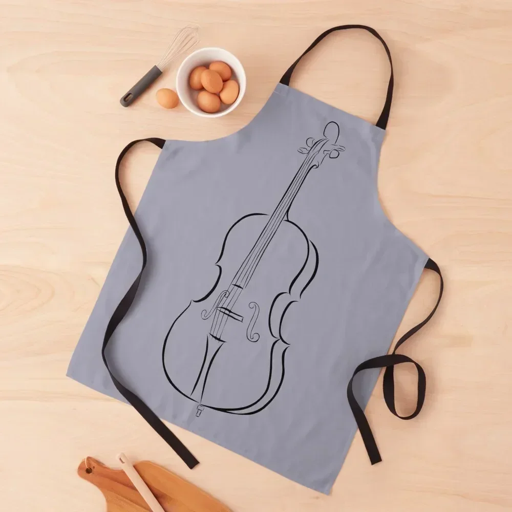 

Lineart cello musical instrument Apron kitchen utensil man chef uniform Apron