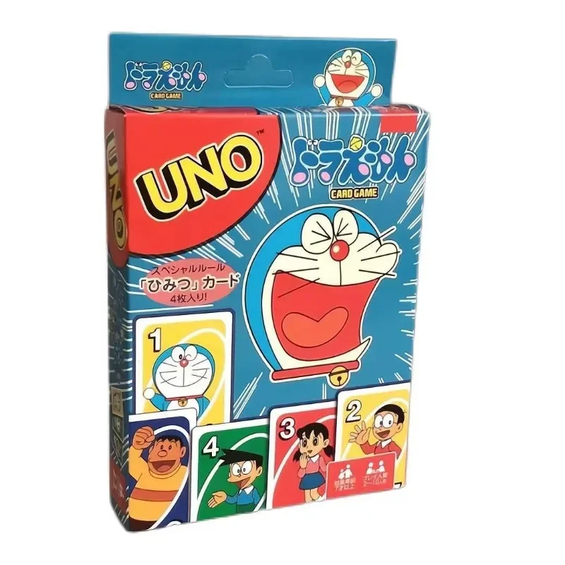 Mattel-Jeu de cartes Uno Doraemon les Avengers, multijoueur, pour fête, dortoir, décontracté, éducatif, parent-enfant