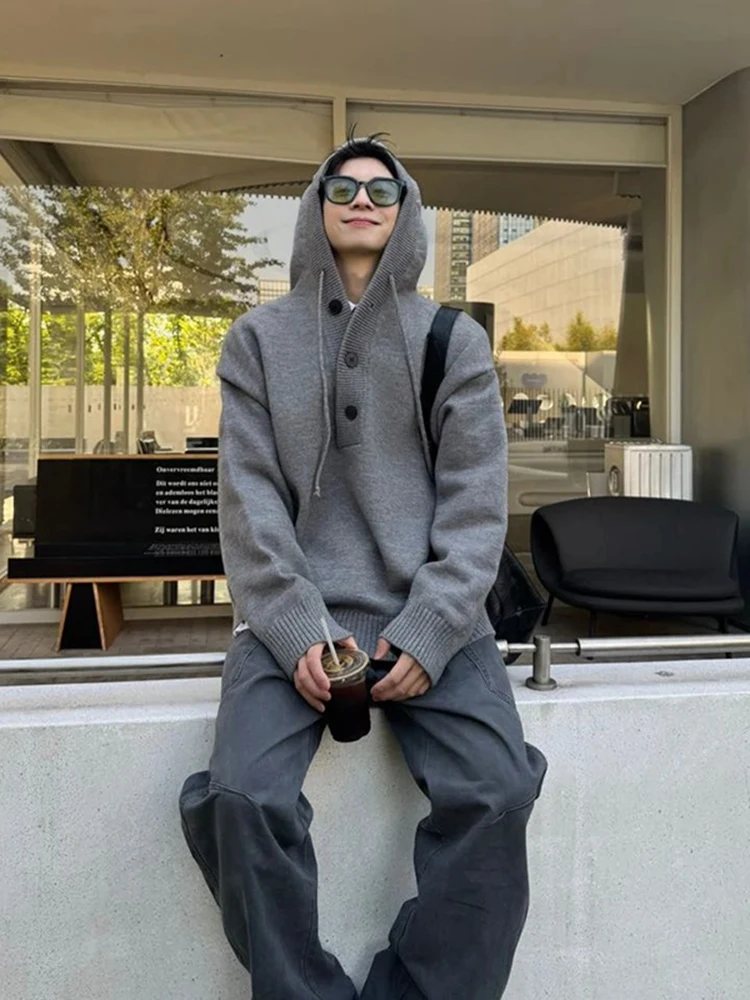 

Мужской зимний кардиган-свитер Deep ey American Sle f, вязаный, с капюшоном, для дома и отдыха, высококачественный, теплый, для ношения под одеждой