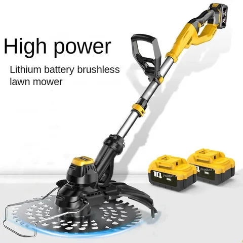 휴대용 브러시리스 전기 잔디깎이 9인치 무선 다기능 리튬 배터리 잔디깎이 가정용 잔디 다듬기용
