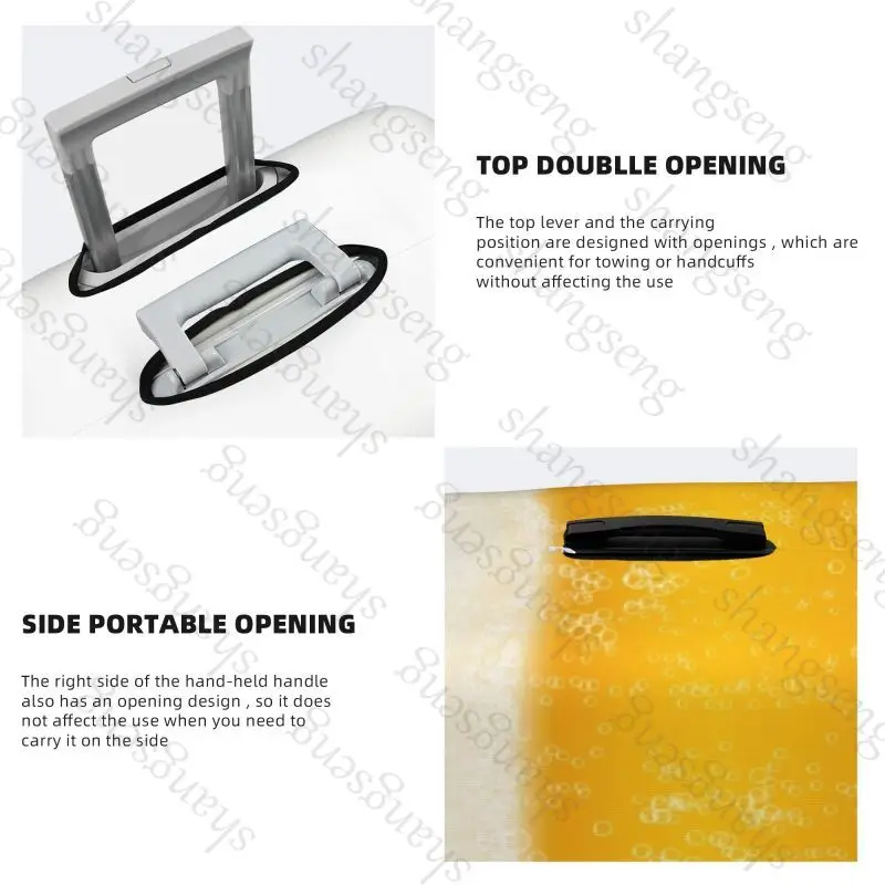 Travel suitcase protective case, suitcase cover, elastic protection, washable Luggage cover, 18-32 in Funny Beer