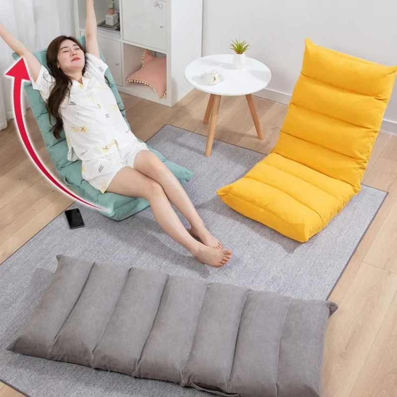 

Складное кресло-мешок — ультрамягкий шезлонг для спальни, компактное напольное сиденье с поясничной опорой, портативный диван для общежития/кабинета
