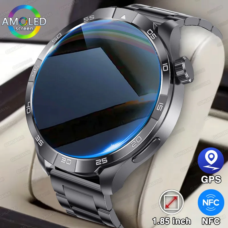 

Новые умные часы для спорта на открытом воздухе 2026 года для мужчин: GPS, сапфировый AMOLED-экран 1,85 дюйма, NFC, GPS-компас, пульсометр, водонепроницаемость, звонки по Bluetooth