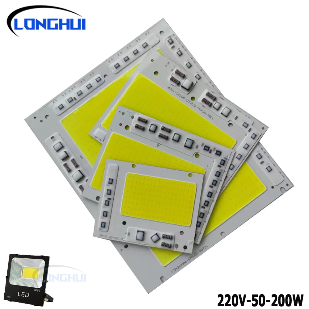 

SMD2835 Модуль умного драйвера IC, светодиодный прожектор для печатной платы, прожектор «сделай сам», алюминиевая пластина, белый, AC220V, 50 Вт, 100 Вт, 150 Вт, 200 Вт