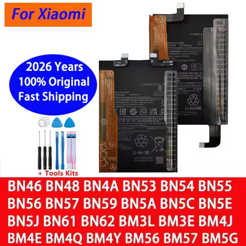 Original Battery For Xiaomi POCO Redmi Note Mi M2 F3 X3 3 M3 K40 X4 M4 X5 7 8 8T 9 9T 9S 10 10S 10X 11 11i 11T 12 12T 5G GT Pro
