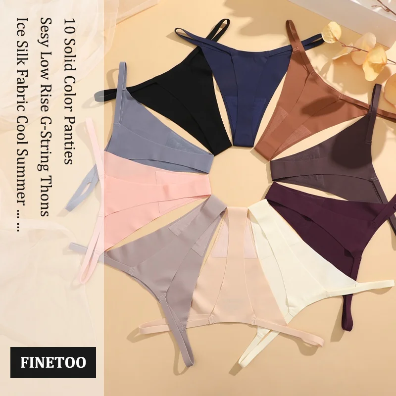 ks/sada dámských kalhotek, sexy, jednobarevné, vysoce elastické, tanga s nízkým pasem, pohodlné spodní prádlo, moderní dámské prodyšné tangá - náhled 5