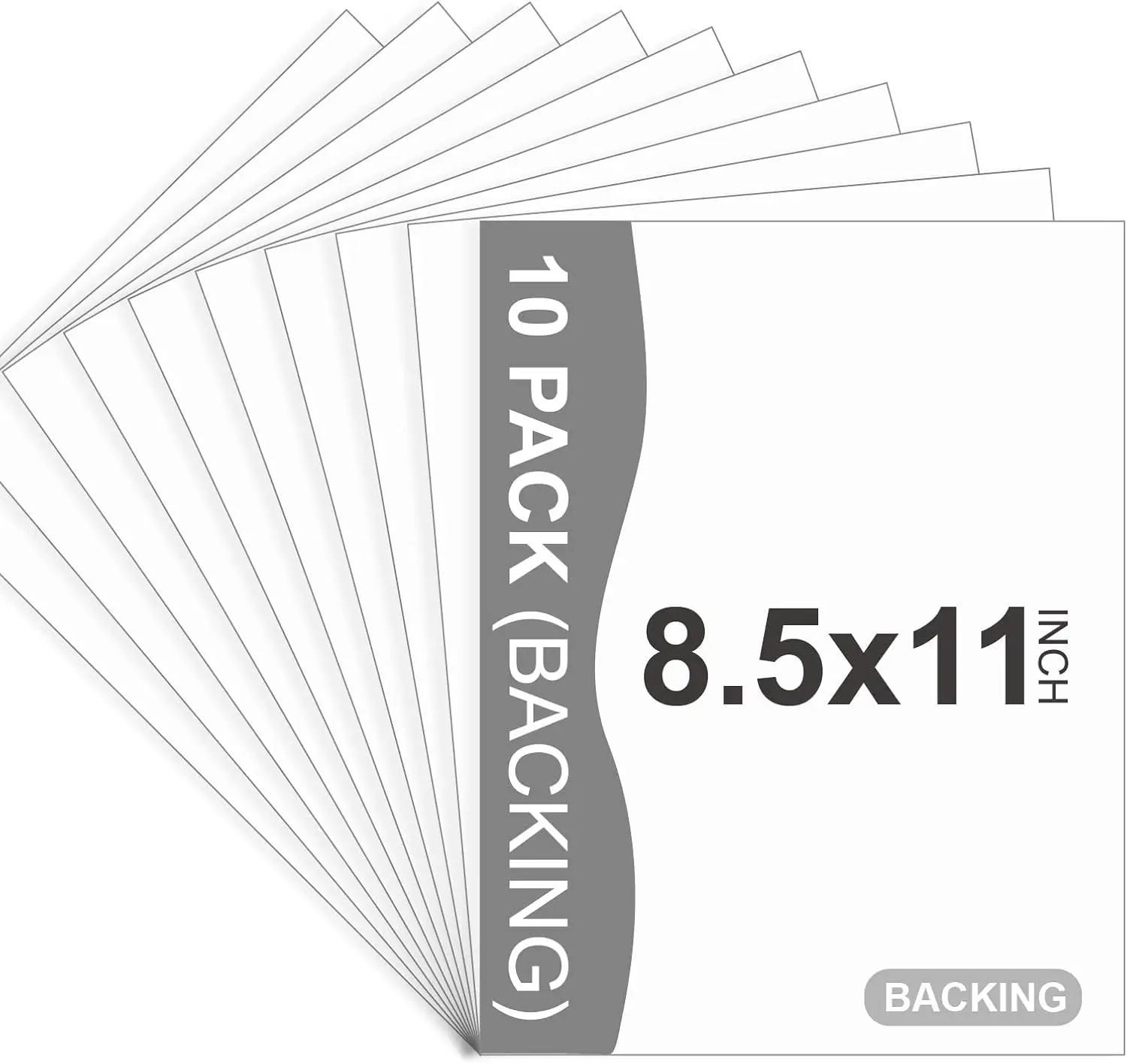 

10 Pack Uncut White Backing Boards 8.5x11 for Art Prints, Photos, and Frames
