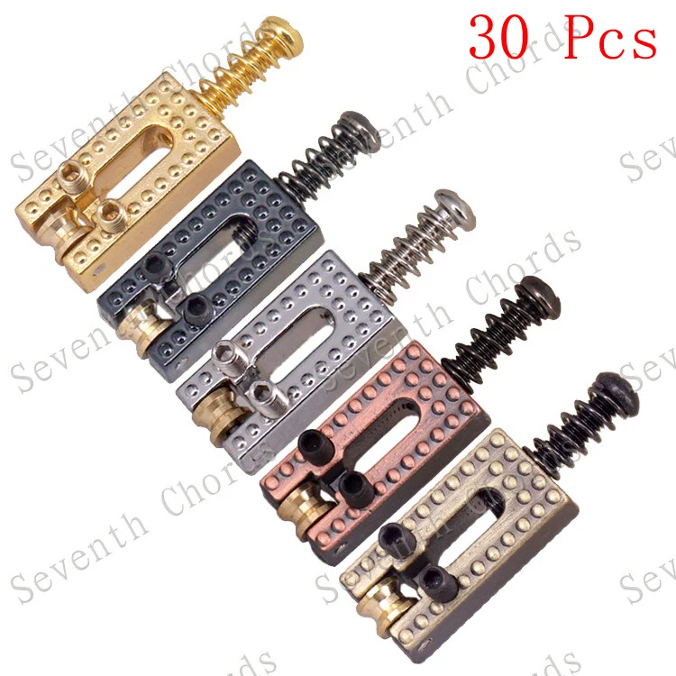 

30 Pcs Electric Guitar Bridge String Roller Saddle - Guitar parts - 4Color for choose