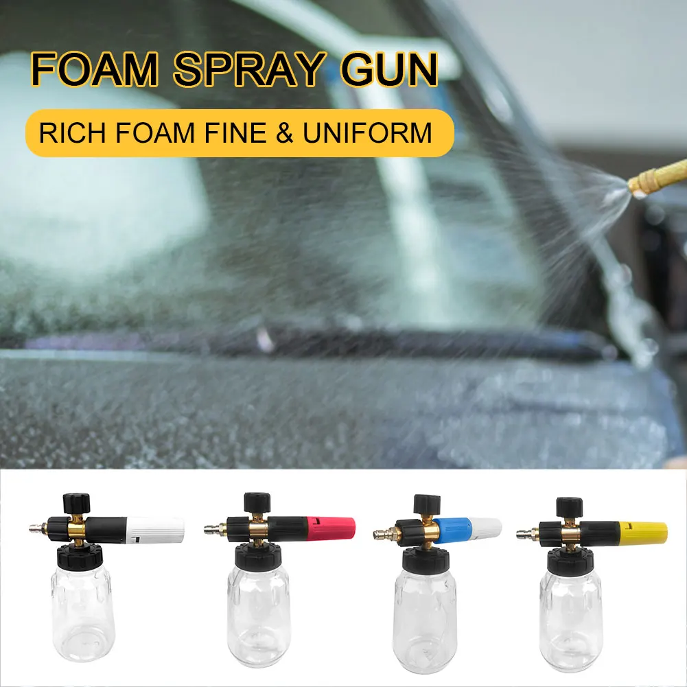 

1L Snow Foam Lance Car Pressure Washers Soap Foam Generator with Adjustable Sprayer Nozzle Angle 1/4 Quick Connector