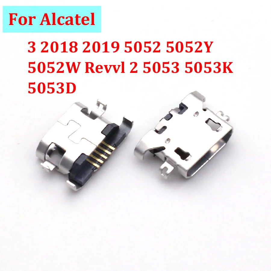 10Pcs Micro Usb Charger Charging Port Plug Dock Connector For Alcatel 3 2018 2019 5052 5052Y 5052W Revvl 2 5053 5053K 5053D