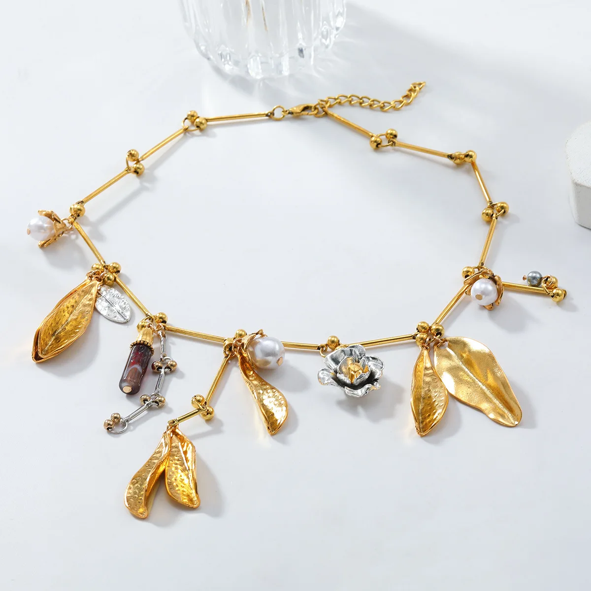 ZAA Charm Metal Leaves Wisiorek Naszyjniki dla kobiet 2024 Trend Vintage Casual Choker Fashion Biżuteria na szyję Prezent na imprezę świąteczną