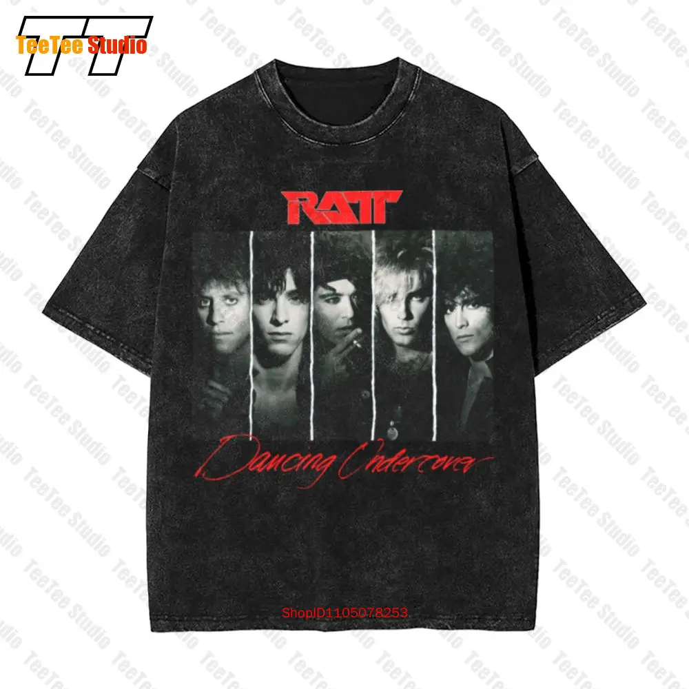 Camiseta vintage grande do Álbum Ratt Dancing Undercover 43HQ
