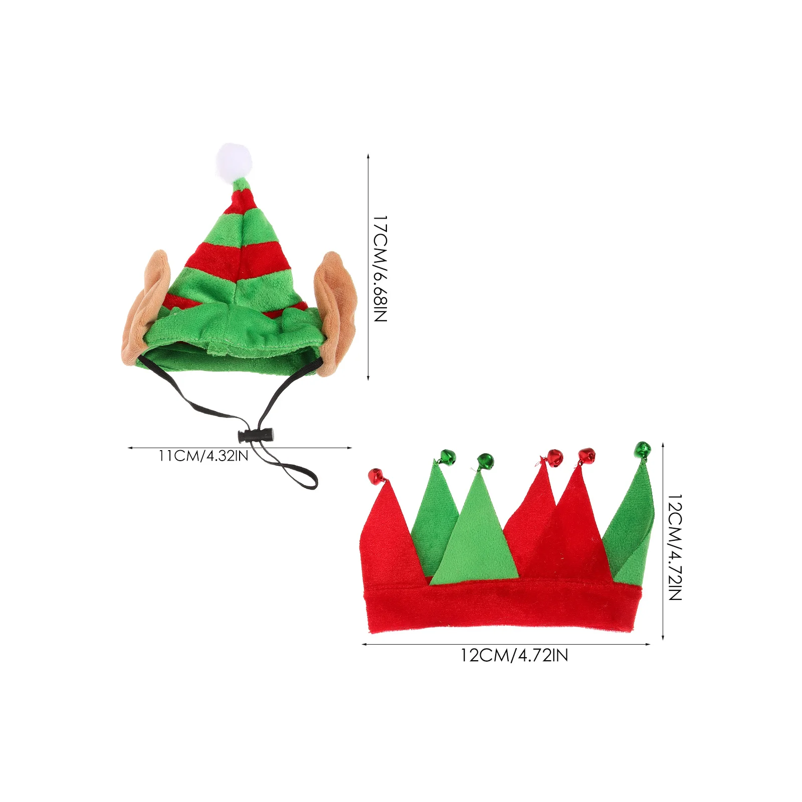 

1Set Pet Christmas Elf Hat Collar Costume Set Small Pet Winter Cap Cosplay Dog Cat Xmas Decor Dog Cat Christmas Costume