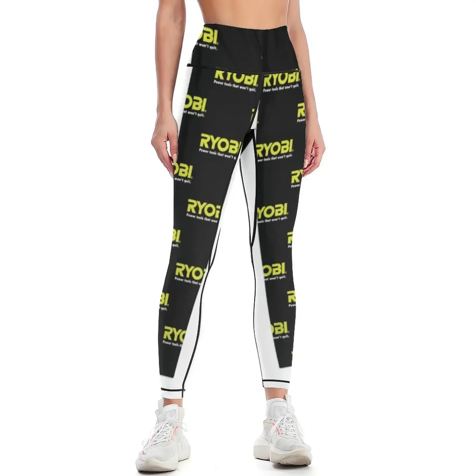 

POWER TOOLS - "RYOBI"LOGO Classic T-Shirt Leggings trousers Sports female Women's sports flared Womens Leggings
