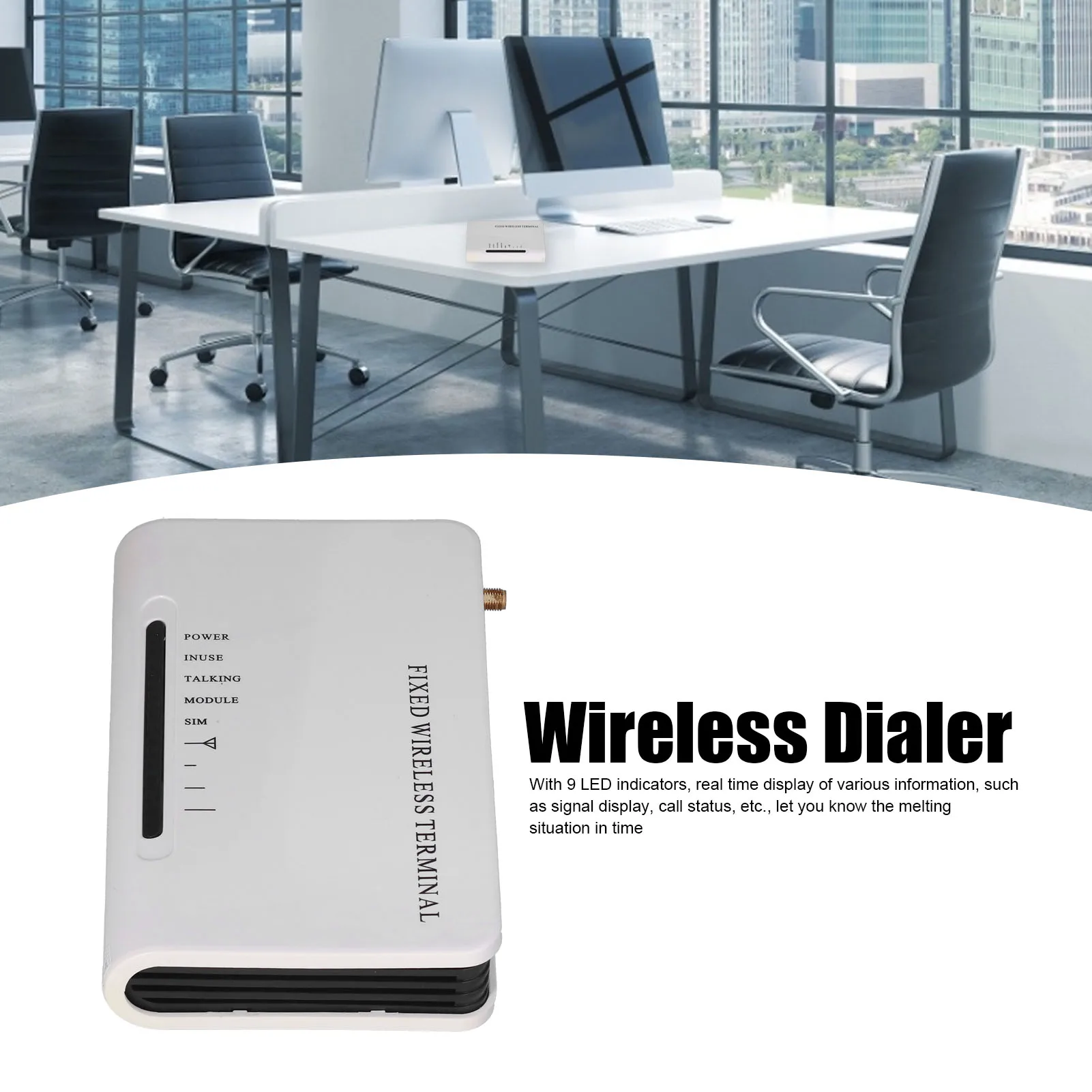 

Digital GSM Dialer GSM Dialer LCD GSM Dialer ABS Wireless Dialer with LED Indicator Light Smart Up for Telephone