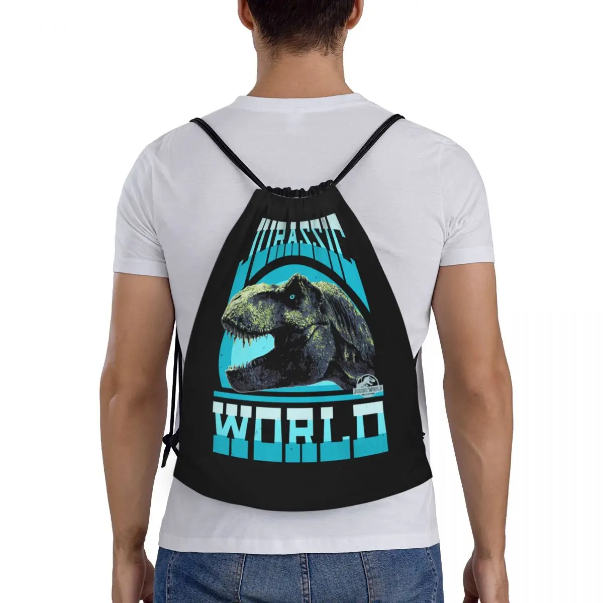 Jurassic Park Old World Bolsas com cordão Mochila esportiva Bolsa de ginástica Bolsa de corda para trabalhar