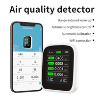 Tuya Wifi CO2 Meter Digital Temperature Humidity Tester Carbon Dioxide TVOC HCHO PM2.5 PM1.0 PM10 Detector Air Quality Monitor