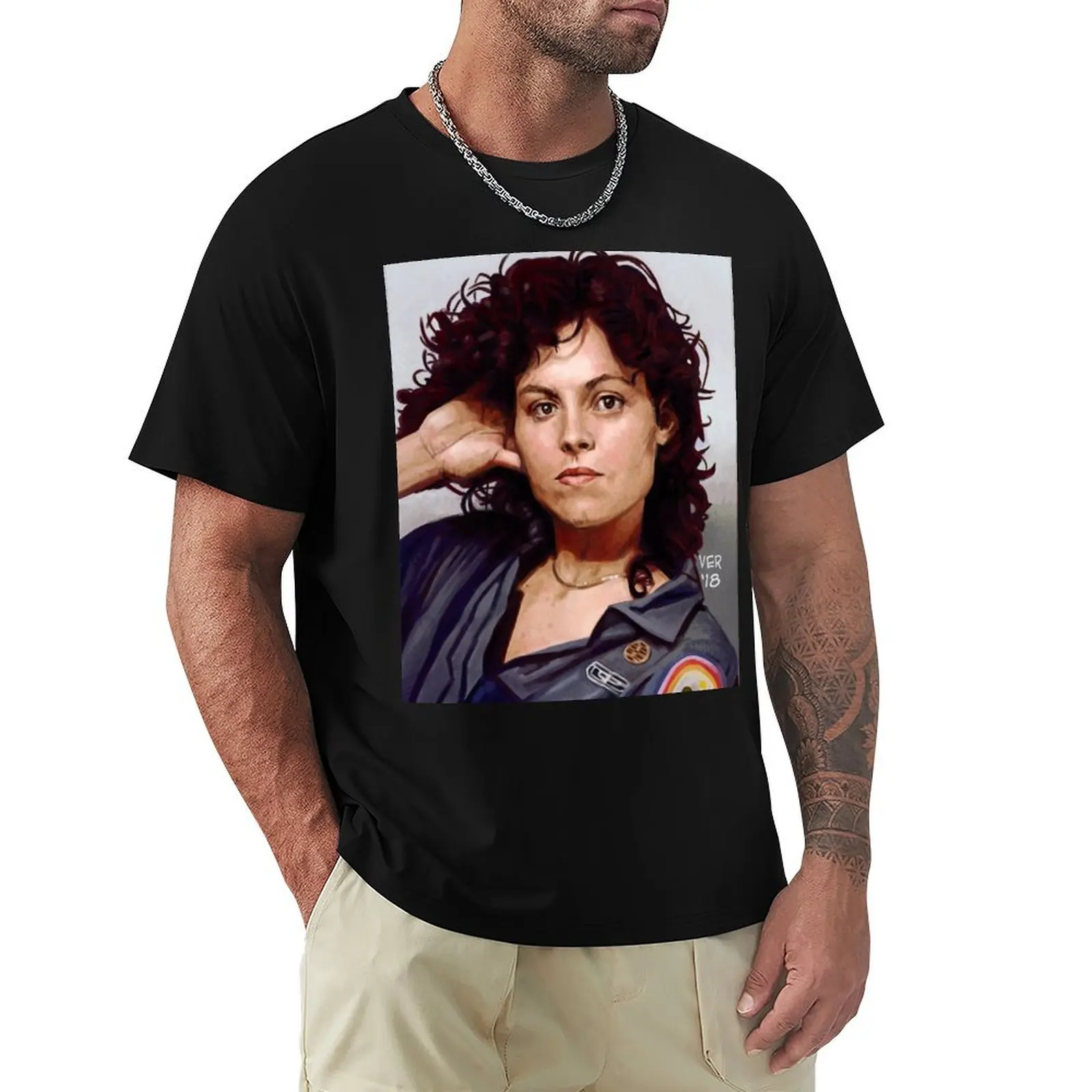 Sigourney Weaver 79 T-Shirt quick-drying basketball graphic tees oversized graphic tee Men's cotton t-shirt