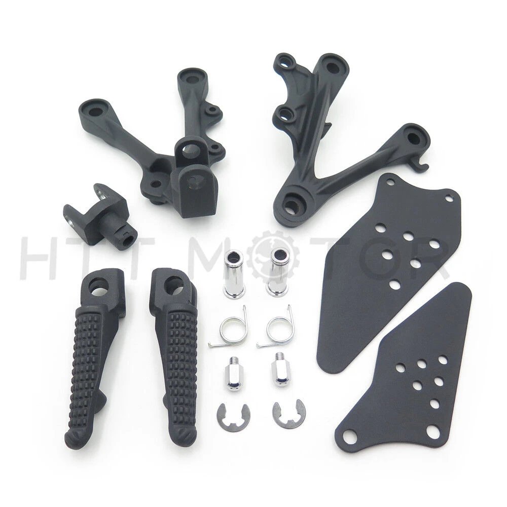 Rider Footrests & Foot Pegs Brackets for Kawasaki Ninja ZX6R 2009 2010 2011 Aftermarket Motorcycle Accessories and Parts Front