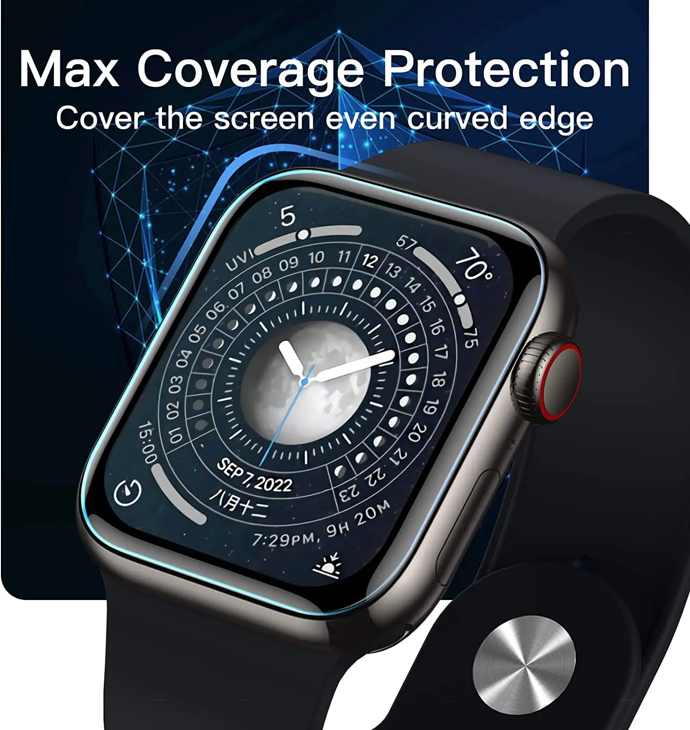 Protector de pantalla transparente, película protectora completa para Apple Watch de 49mm, 45mm, 41mm, 40mm, 44mm, 42mm, 38mm, iWatch seire 7, 6, 5, 4, 3, se, 8 Ultra