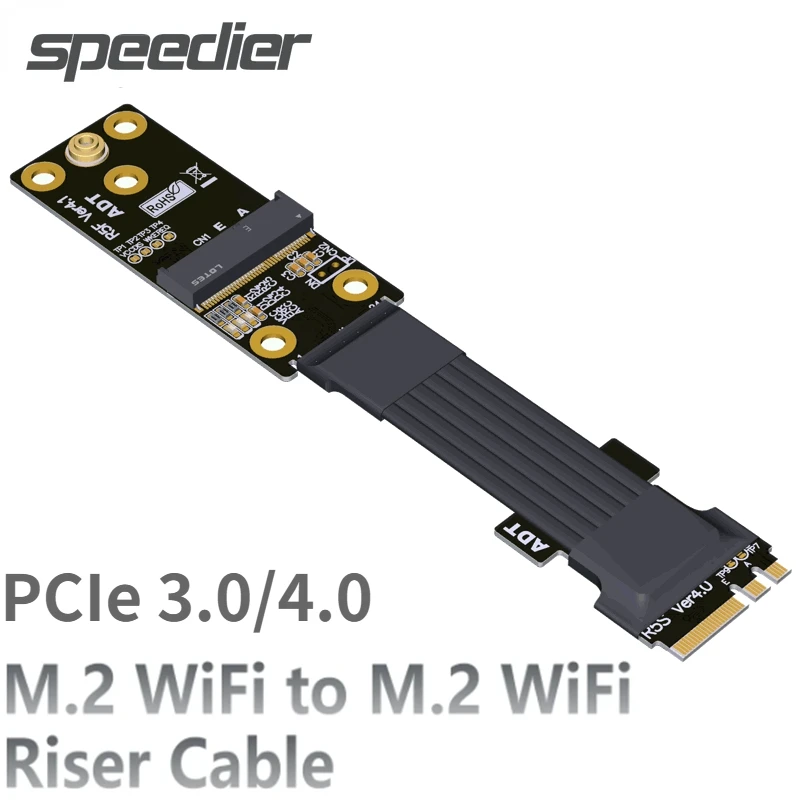 

Переходный кабель M.2 с Wi-Fi на M.2 с двумя штекерами Gen4/3 м, 2 ключа A.E. Wi-Fi беспроводная сетевая карта расширения PCI-E 3,0/4,0 адаптер